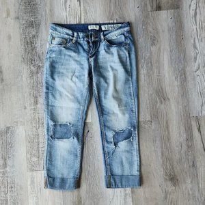 Indigo Rein Forever Womens Junior Girls Denim Blue Slim Capri Pants Bottom Sz 5